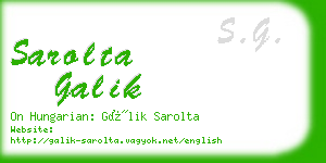 sarolta galik business card